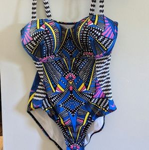 Pattern One Piece Swimsuit